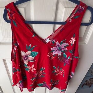 Old Navy women’s XXL TROPICAL HAWAIIAN Tank Sleeveless top Lightweight
